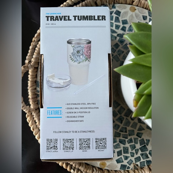 Stanley CREAM FLORAL 23 oz. Quencher Tumbler HTF - Picture 4 of 4